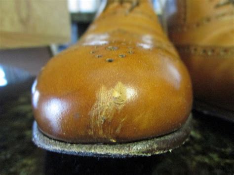 repair scrape on leather shoes